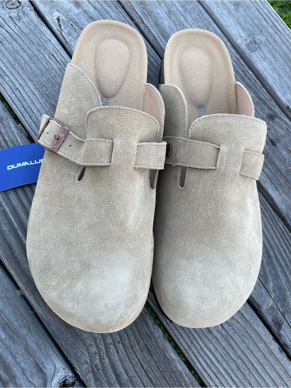 Suede Slip-On Clogs Size 13 Unisex